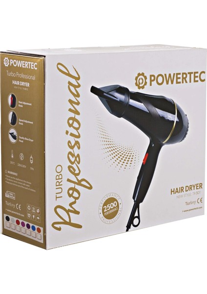 TR-501 Profesyonel 2500 W Fön Makinesi – 2 Kademeli Hız indirimleri