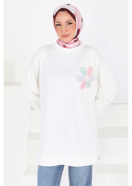 Çiçek Işlemeli Oysho Tunik Beyaz - 27672 fiyatları