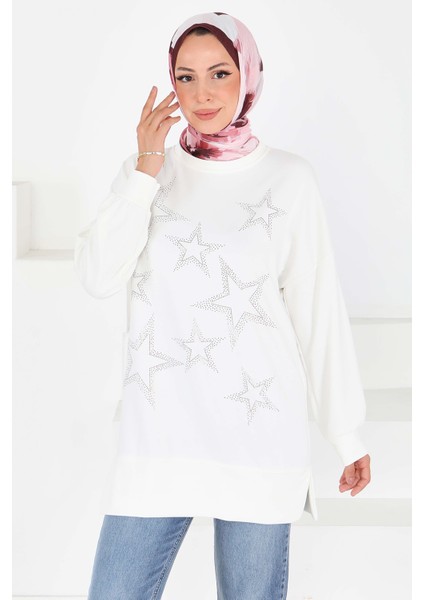 Yıldız Taş Detaylı Oysho Tunik Beyaz - 27673 fiyatları