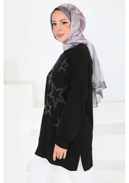 Yıldız Taş Detaylı Oysho Tunik Siyah - 27673 fırsatları