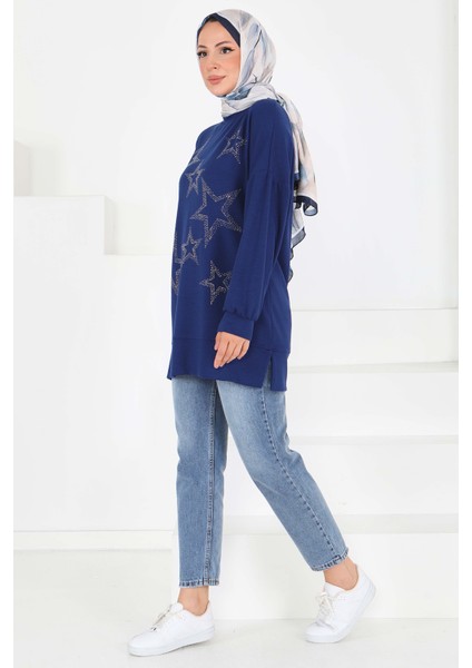 Yıldız Taş Detaylı Oysho Tunik Lacivert - 27673 fiyatları