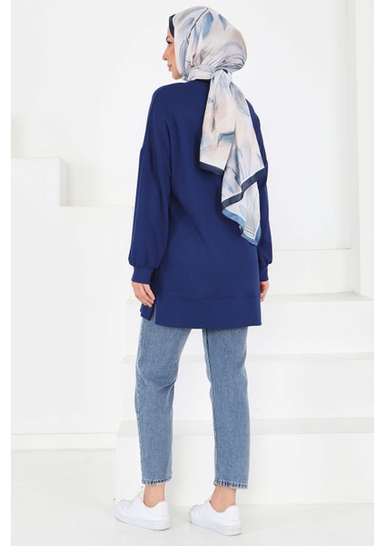 Yıldız Taş Detaylı Oysho Tunik Lacivert - 27673 fırsatları