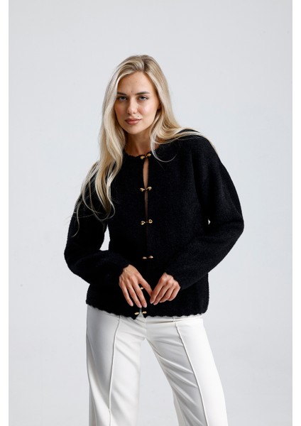 Önü Aksesuar Kapamalı Hırka,ceket modelleri