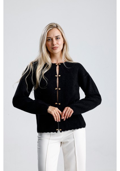 Önü Aksesuar Kapamalı Hırka,ceket indirimleri