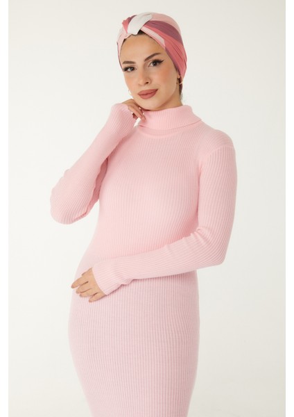 Triko Elbise Pembe - 27754-PEMBE modelleri