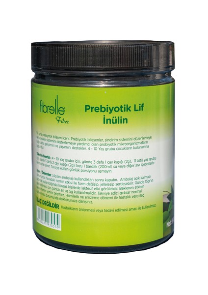 Prebiyotik Lif Inülin 500 gr fiyatları
