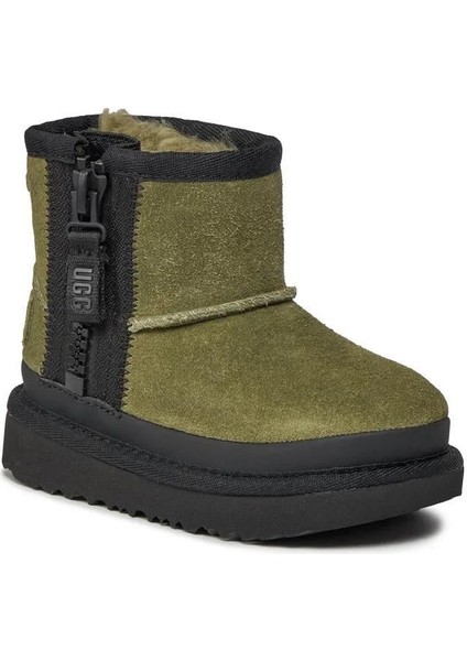 Mini Fermuarlı Logo Çocuk Botu – Petrol