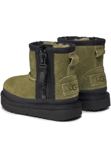 Mini Fermuarlı Logo Çocuk Botu – Petrol modelleri