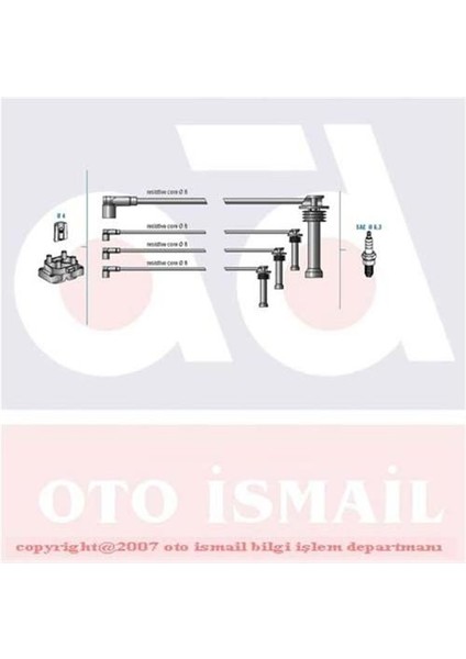 Buji Kablosu Tk Fıesta 96 > Focus 98-04 -Fusıon 02 > Mondeo 07 > 1.6 Zetec