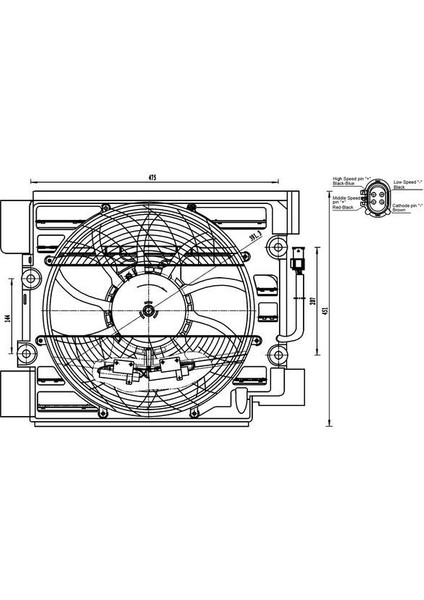 ACF23000S - Komple Fan 4kutuplu 400 W Bmw E39 M51 M57 M62 1995 98