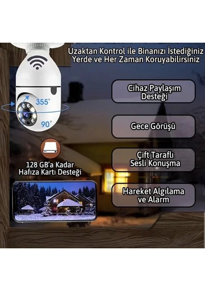 Ampul Kamera Harekete Duyarlı Gece Görüşlü (4887) indirimleri