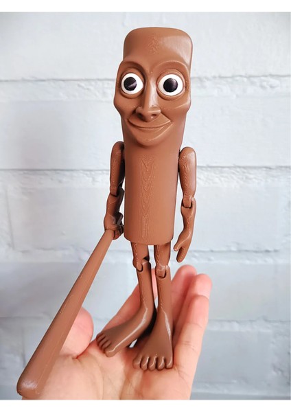 Tung Tung Tung Sahur Figürü – 10.5 cm Sağlıklı Petg Malzemeden Brainrot Hareketli 3D Dekoratif Figür