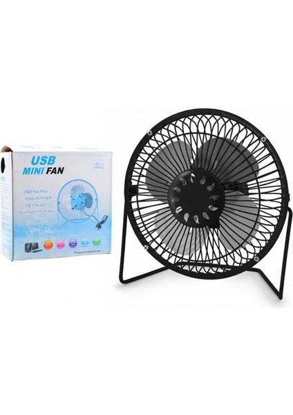 Masaüstü Metal Mini Fan Vantilatör USB Girişli 20 cm Çap (4887) modelleri