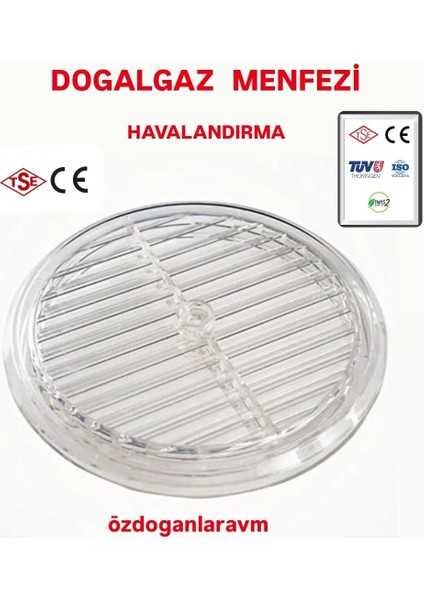 3m Doğalgaz Havalandırma Cam Menfezi 18 cm