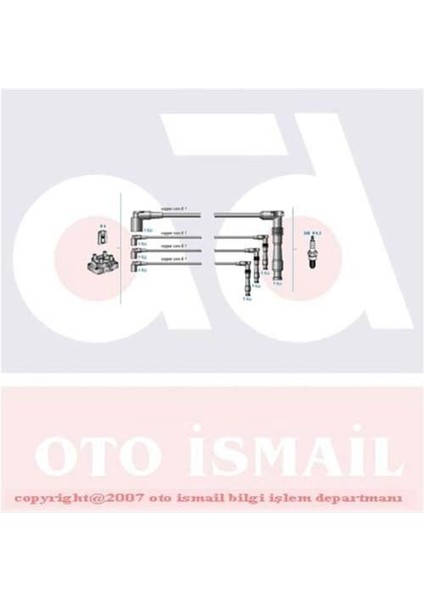 Buji Kablo Tk Vectra B 96-02-Astra F 94-98-Corsa