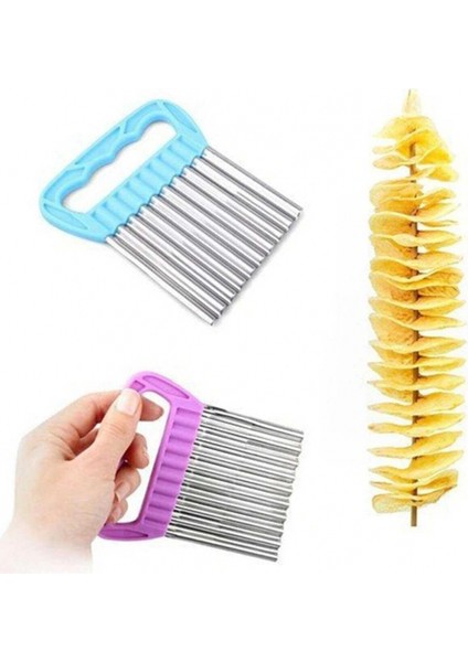 Pratik Cips Chopper Şekilli Sebze Meyve ve Gıda Dilimleyici