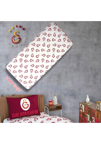 Lisanslı Gs Cimbom Tek Kişilik Pamuk Lastikli Çarşaf 100X200 cm