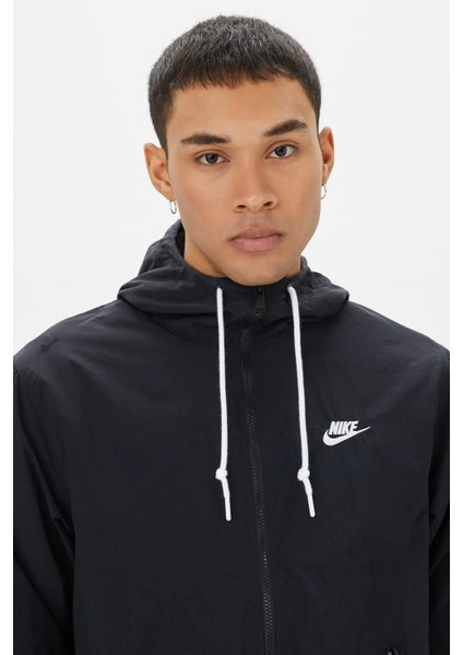 Club Woven Men's Full Zip Jacket Erkek Bol Kesim Dokuma Spor Ceket Siyah modelleri