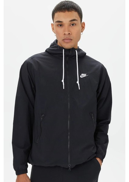 Club Woven Men's Full Zip Jacket Erkek Bol Kesim Dokuma Spor Ceket Siyah fırsatları