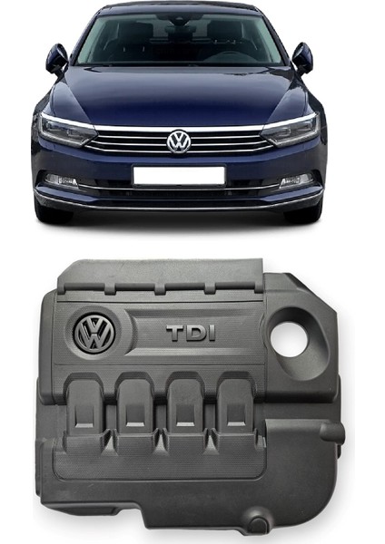 Volkswagen Passat B8 - B8.5 2015-2023 Uyumlu (Clha-Clhb) 1.6 Dizel Motor Üst Plastik Kapak 04L103925