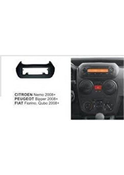 Oto Teyp Çerçevesi Fiat Fiorino Uyumlu Plastik Malzeme Siyah Renk