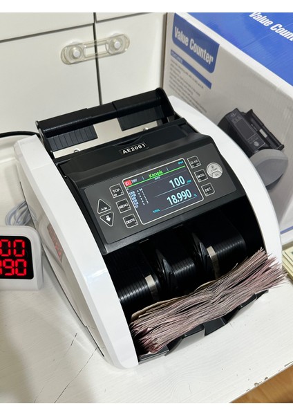 AE2001 5 Ülke Karışık Para Sayma Makinesi - Tl-Dolar-Euro-Sterlin-Suriye Lirası
