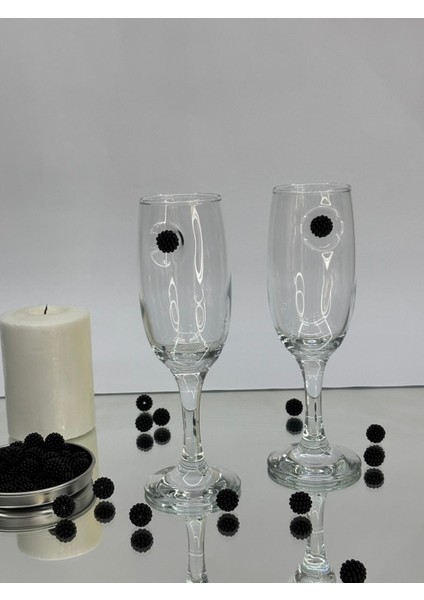 Siyah Böğürtlen Kokteyl Kadehi 2 Li -(kahve yanı su/kokteyl bardağı) 190 ml
