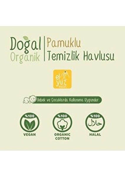 Organik Pamuklu Temizlik Havlusu 3x50 Yaprak Doğal İçeriklerle Hassas Ciltlere Uygun indirimleri