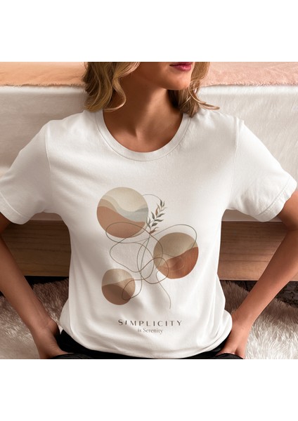 Sadelik ve Huzur Kadın Tişört – Simplicity Is Serenity