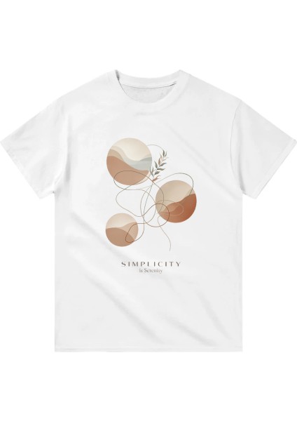 Sadelik ve Huzur Kadın Tişört – Simplicity Is Serenity fiyatları