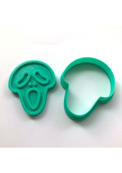 Çığlık Temalı Kurabiye Kalıbı, Cadılar Bayramı Hamur Şekillendirici, Maske Tasarımlı, Gıda Uyumlu fırsatları