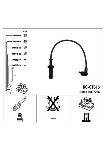 Buji Kablosu RC-CT615 P106 91-96 P306 97-02 Part-Berlıngo 96-05 1.4-1.6