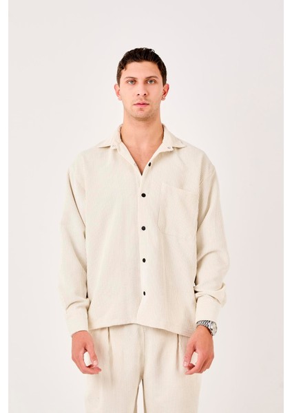 X-0002 Cep Detaylı Fitilli Kadife Gömlek fiyatları