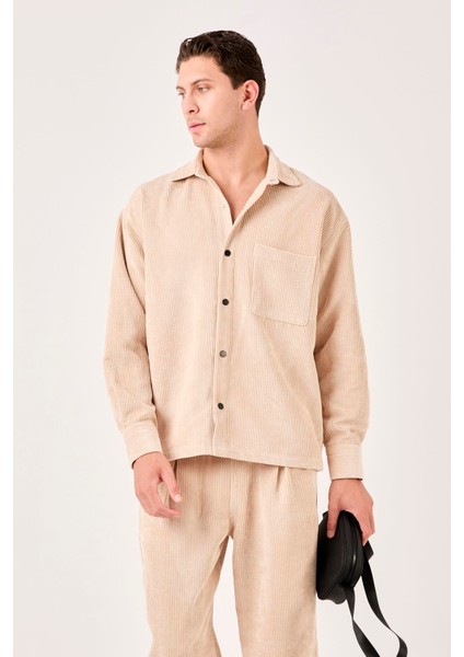 X-0002 Cep Detaylı Fitilli Kadife Gömlek fiyatları