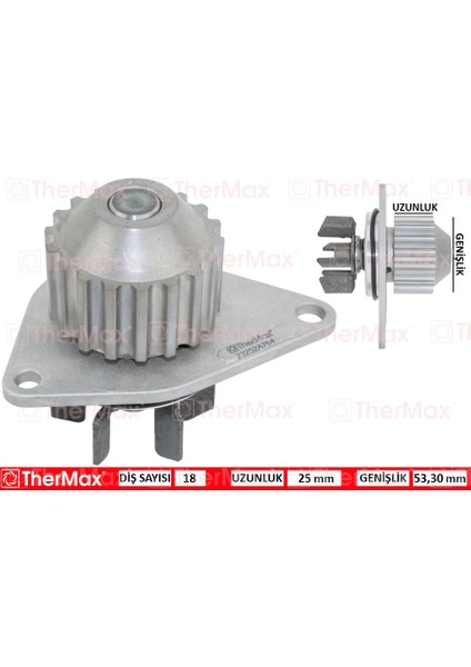 Devırdaım Su Pompası P106-P206-P207-P307-BIPPER-NEMO-PARTNER-BERLINGO-C2-C3-SAXO-XSARA 1.4 TU3JP-TU3A 1.4 8V Mqp Fıat Fıorıno 1.4 Kft.-Kfv