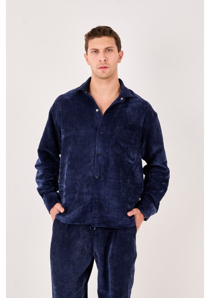 X-0002 Cep Detaylı Fitilli Kadife Gömlek fiyatları