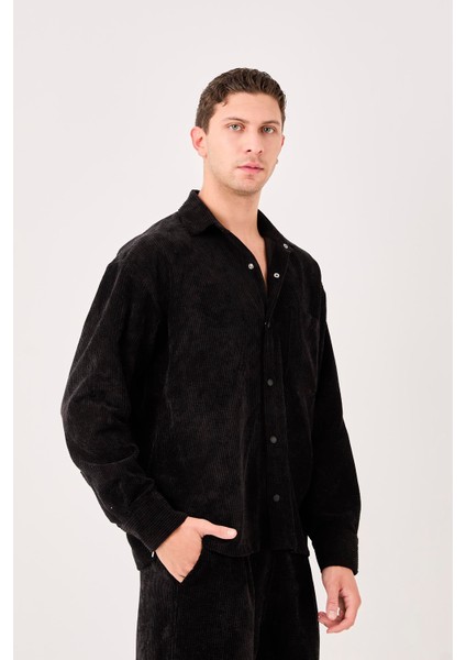 X-0002 Cep Detaylı Fitilli Kadife Gömlek fırsatları