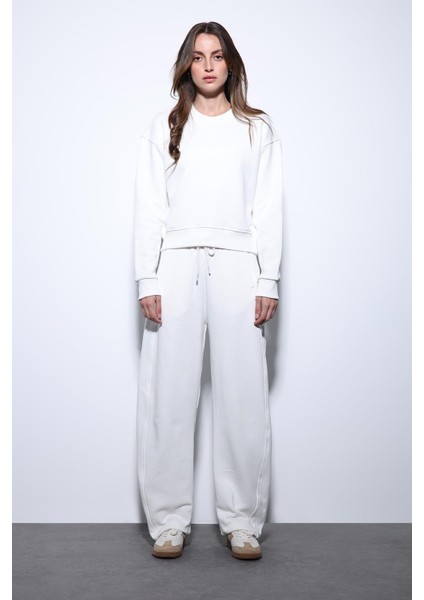 Ekru Basic Kadın Sweatshirt fiyatları