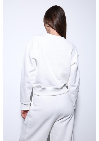 Ekru Basic Kadın Sweatshirt fırsatları