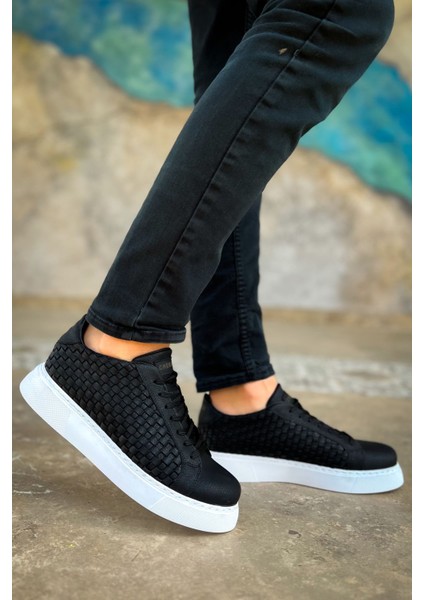 Maglieria Premium Dokuluı Günlük Erkek Spor Ayakkabı Siyah Beyaz fırsatları