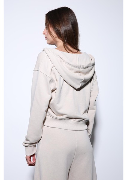 Bej Kapüşonlu Kadın Sweatshirt indirimleri