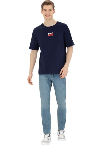 Erkek Comfort Fit Bisiklet Yaka Tişört indirimleri