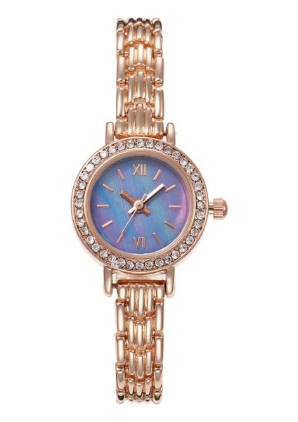 Mavi Bilezik Saatler Kadınlar Gül Altın Yeşil Moda Lüks Kadın Taklidi Çelik Kuvars Saatı Casıo (Yurt Dışından)