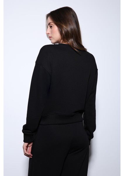 Siyah Basic Kadın Sweatshirt indirimleri