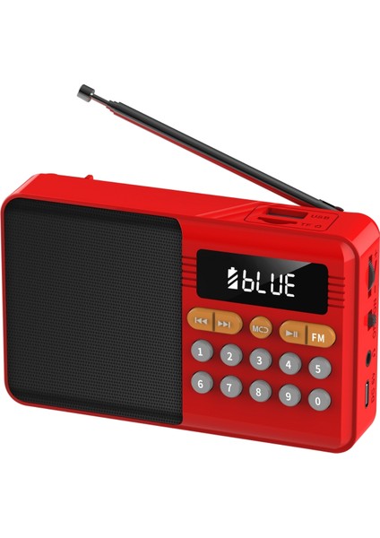 Ap-R2 Kırmızı/gri/yeşil Renkli 3 Watt Usb/tf/aux/bt Taşınabilir Nostalji Bluetooth Radyo