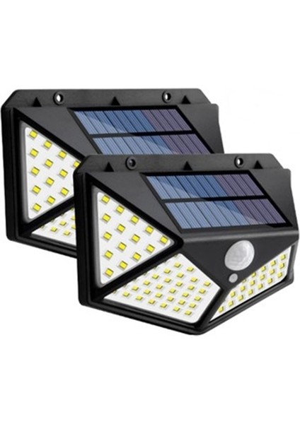 10'lu Paket 100 LED Solar Hareket Sensörlü Güneş Enerjili 3 Mod Solar Duvar Bahçe Karavan Kamp Lambası fırsatları
