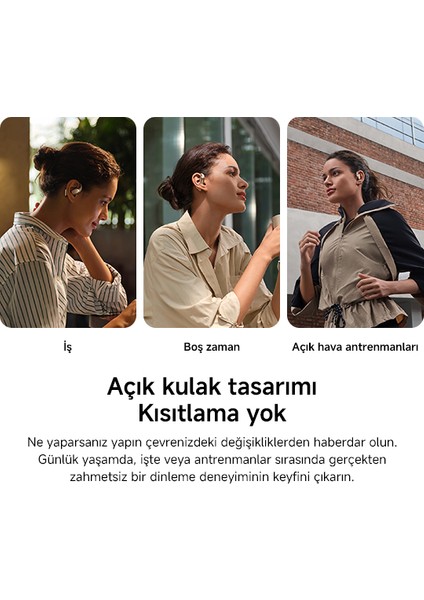Openwear Stereo Pro Graphite Black Siyah Bluetooth Kulaklık (Xiaomi Türkiye Garantili)