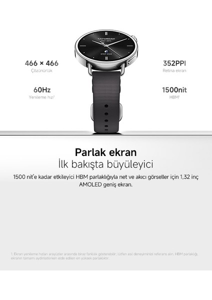 Watch S4 41MM Black Fluororubber Siyah Akıllı Saat (Xiaomi Türkiye Garantili) fırsatları