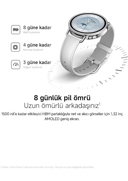 Watch S4 41MM White Leather Beyaz Akıllı Saat (Xiaomi Türkiye Garantili) indirimleri