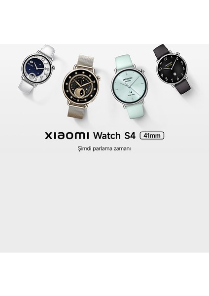 Watch S4 41MM White Leather Beyaz Akıllı Saat (Xiaomi Türkiye Garantili)
